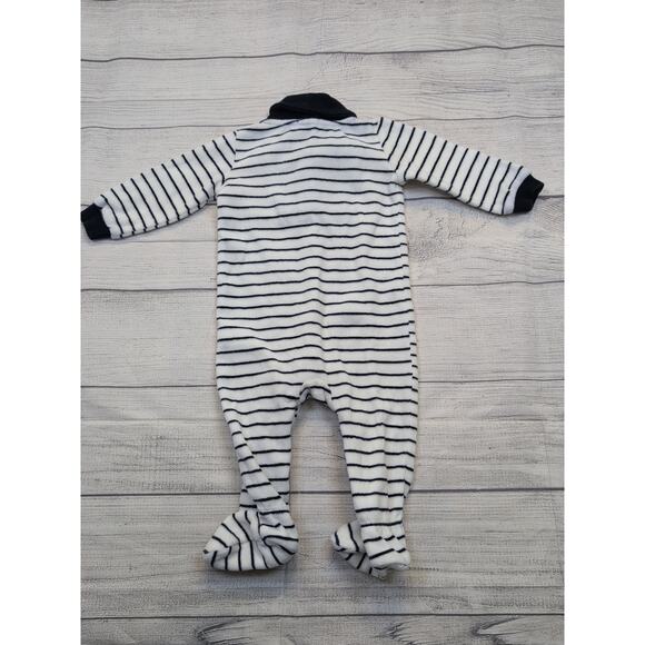 6m Firsts by Petit Lem Striped Terry Romper - Picture 4 of 6